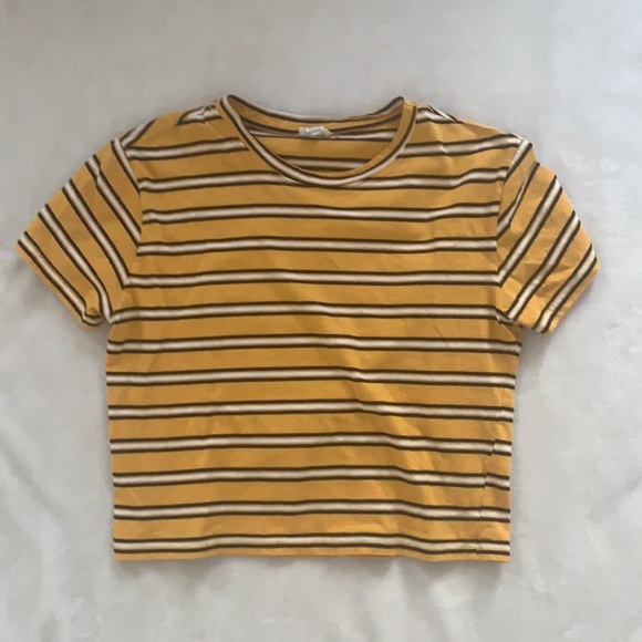 Garage Yellow Black and White Striped Shirt - Picture 2 of 4